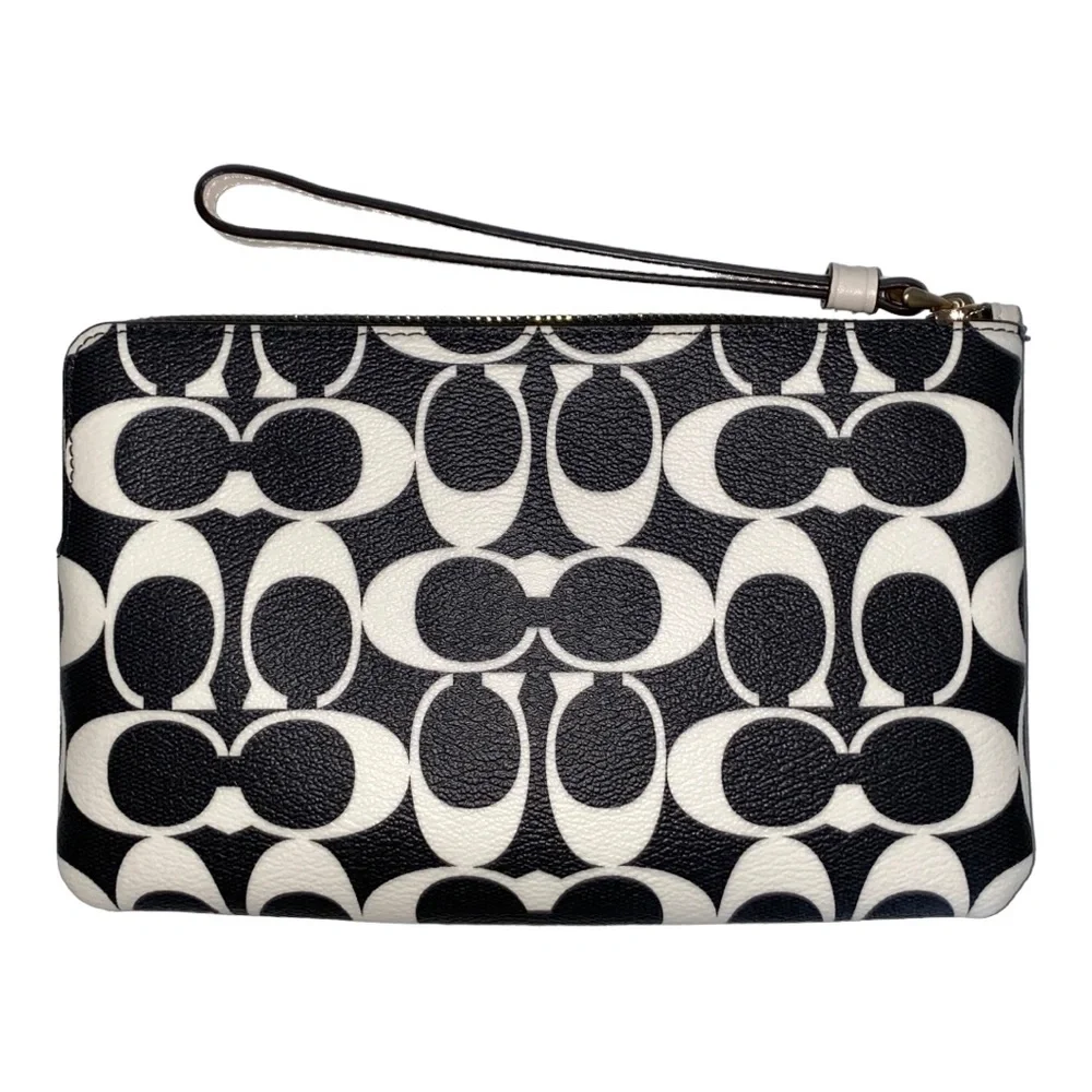 Coach Large Zip Signature Wristlet - Picture 2 of 9